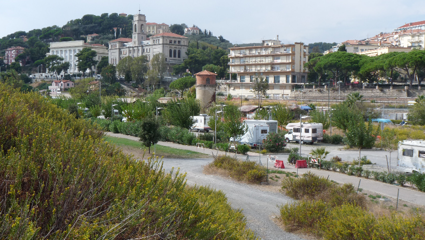 Parkplatz in Imperia beim Parco Urbano