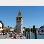 Der Mangenturm in der ehem. freien Reichstadt Lindau, als Leuchturm von 1180 bis 1300 in Betrieb, Hafenplatz 4, 88131 Lindau (Bodensee), Deutschland