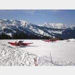 Flugpatz Meribel im Winter, Nationalpark Vanoise, Route de l'�Altiport, 73550 Les Allues, Frankreich