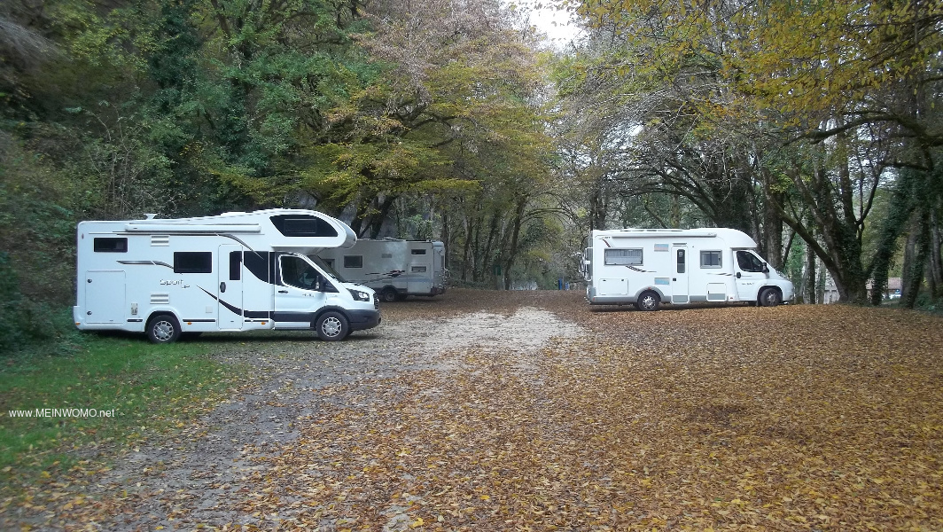 Parking space for motorhomes