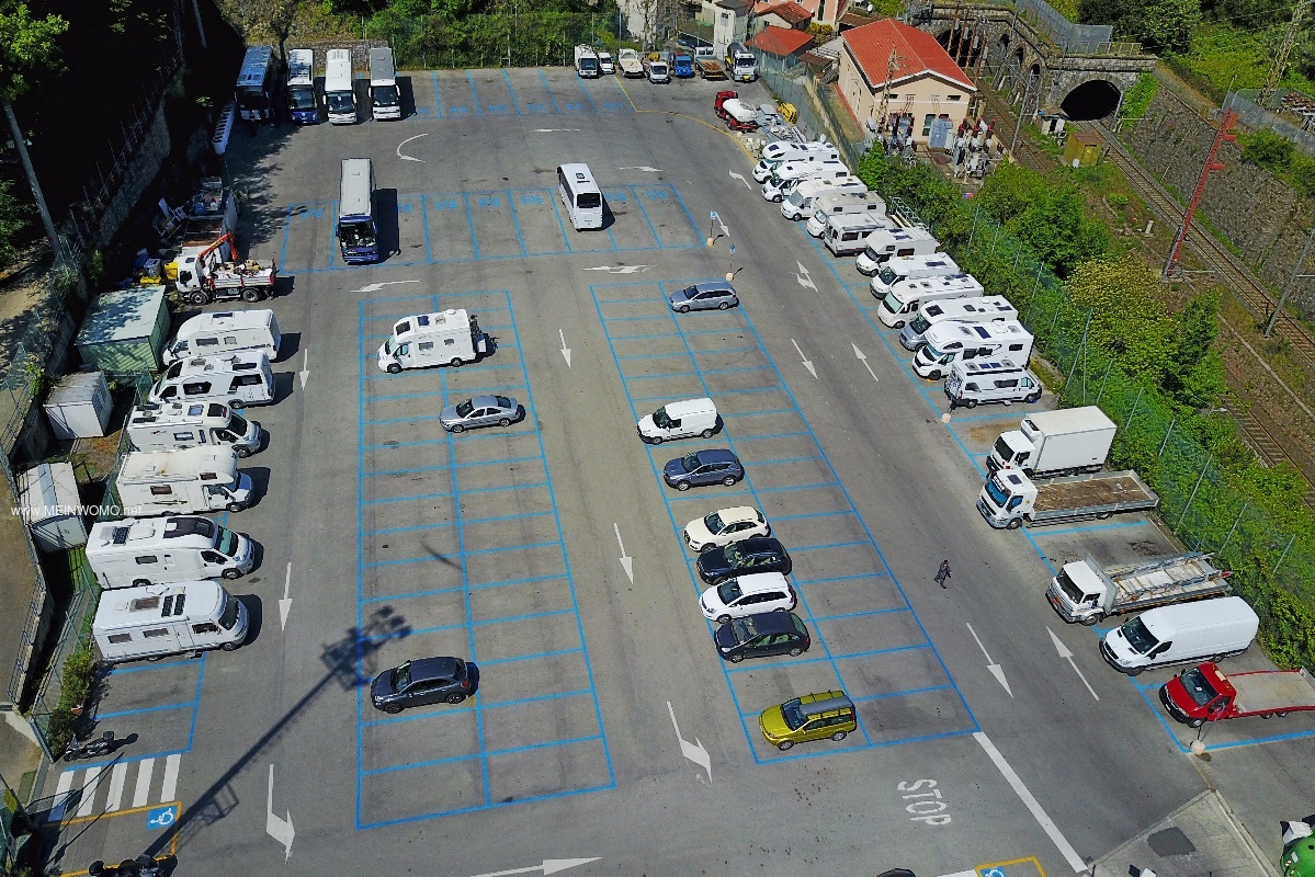  Aerial view from the Campo Sportivo Estivo parking lot