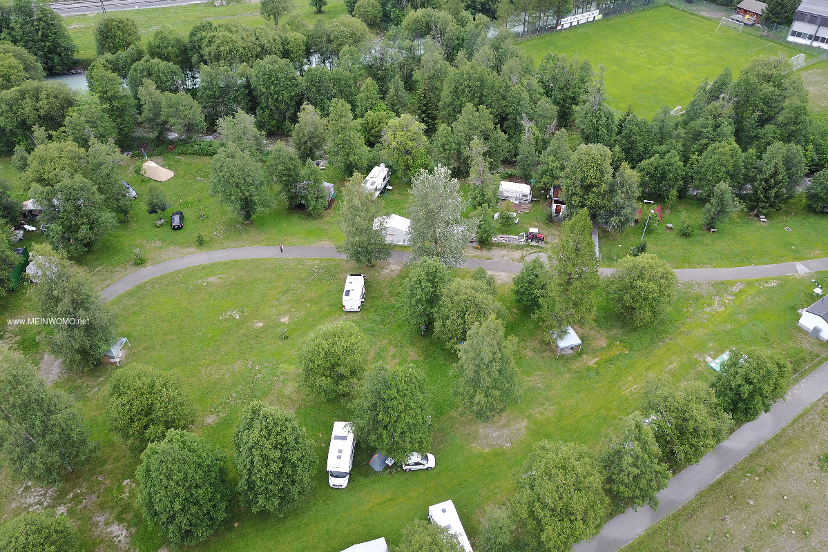  Aerial view of camping Nufenen