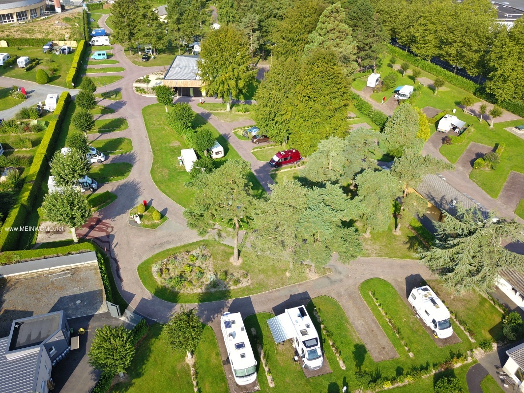  Aerial view of the campsite in Bayeux