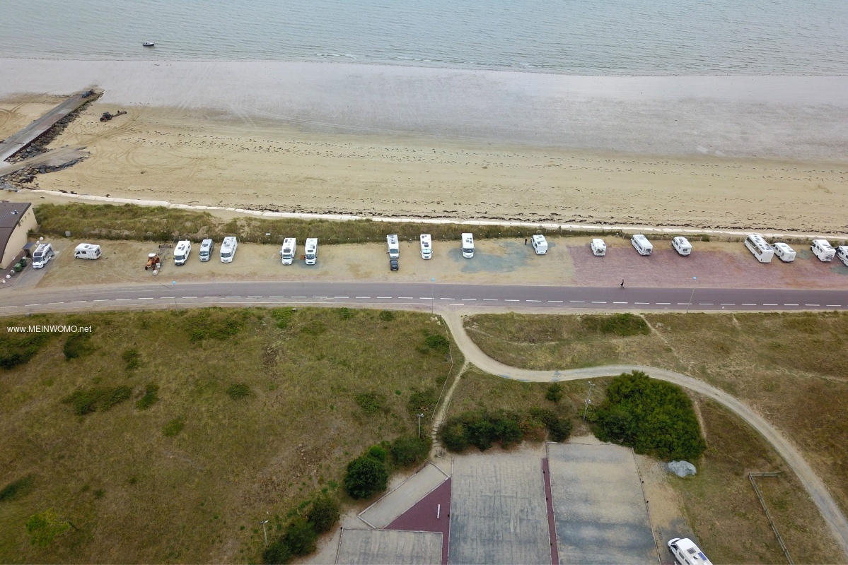  Aerial view from RV Gouville-sur-Mer Plage