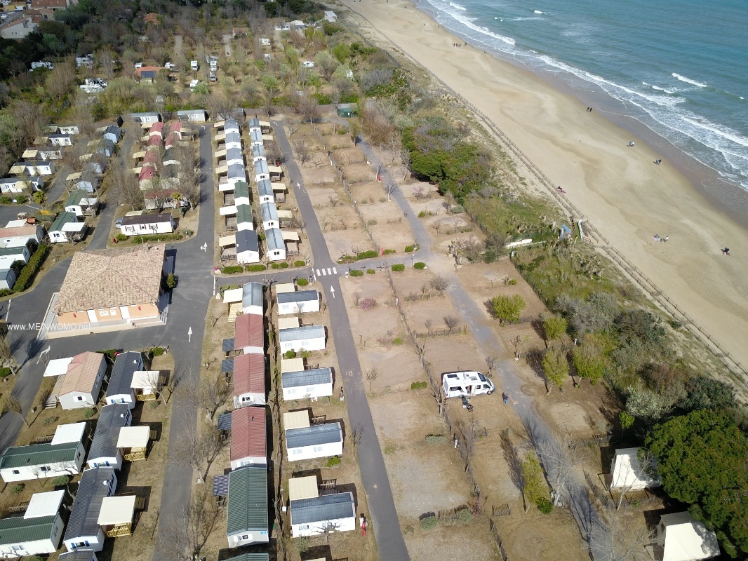 Luftaufnahme vom Campingplatz Dunes et Soleil