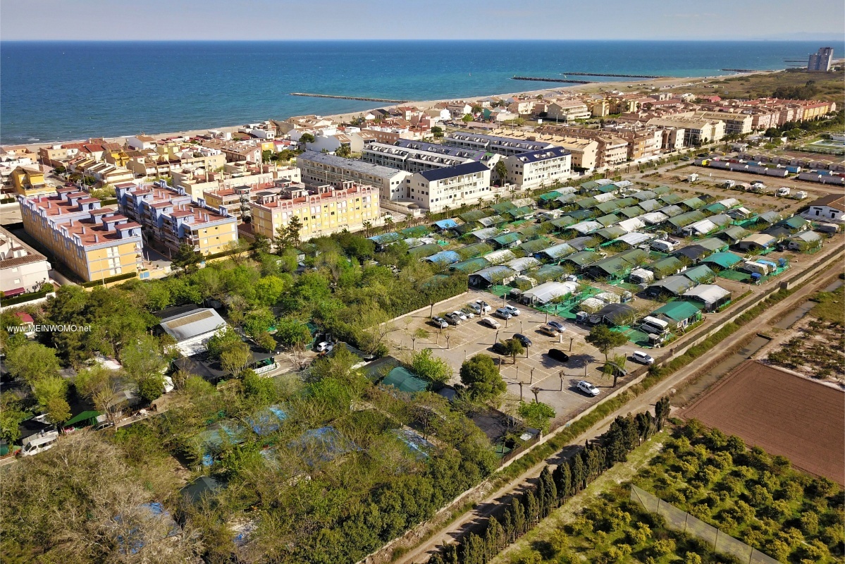 Luftaufnahme vom Campingplatz Valencia