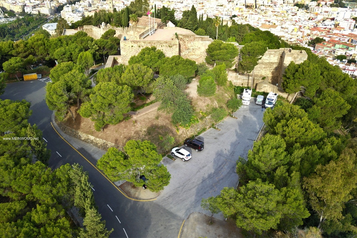  Aerial view from Motorhome parking Castllo de Gibralfaro