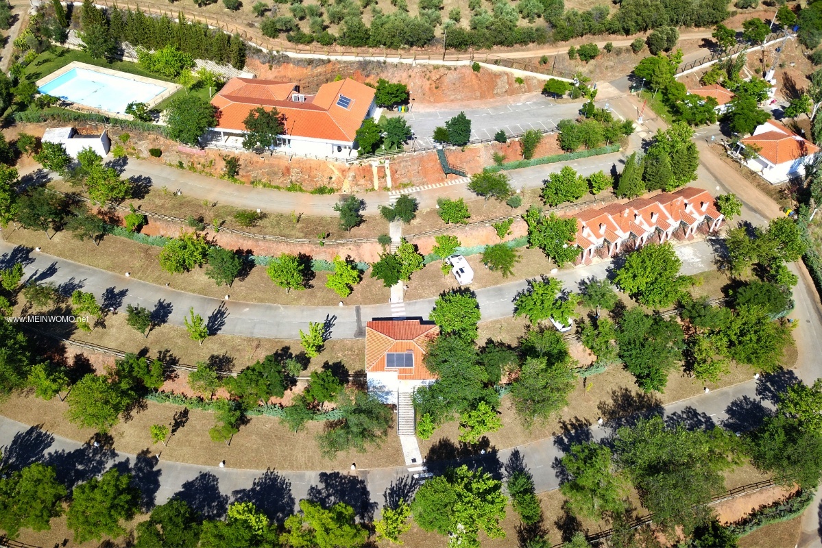 Luftaufnahme vom Campingplatz Los Ibores