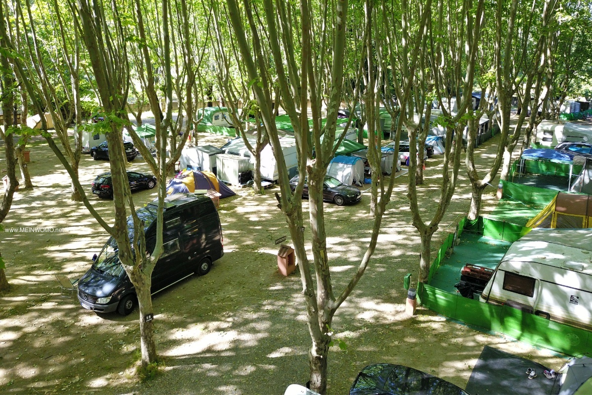  Aerial view of the campsite Valle del Jerte