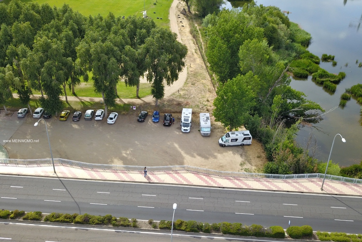  Aerial view from motorhome parking Puente de Sanchez