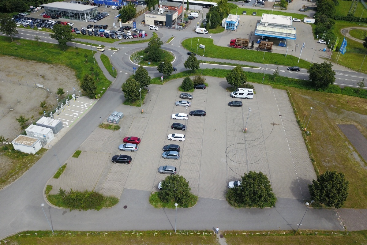  Aerial view of the Europaplatz car park  
