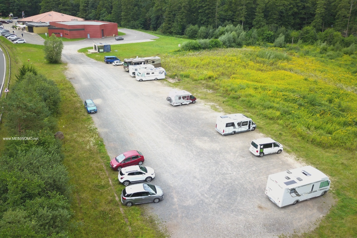  Aerial view of the parking lot at the Artzwiller ship lift  