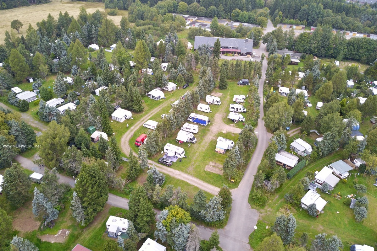 Luftaufnahme vom Campingplatz 'Kleiner Galgenteich'