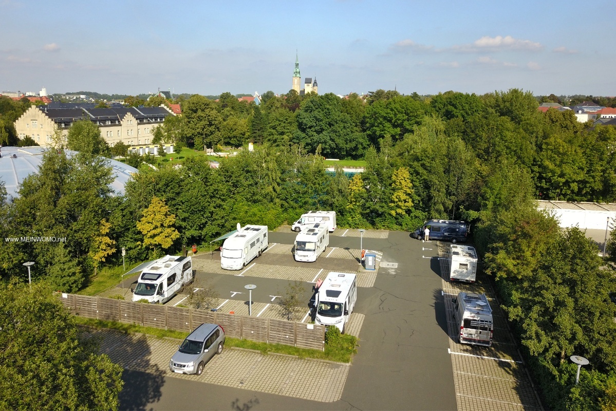  Aerial view of the Am Johannisbad motorhome parking space   