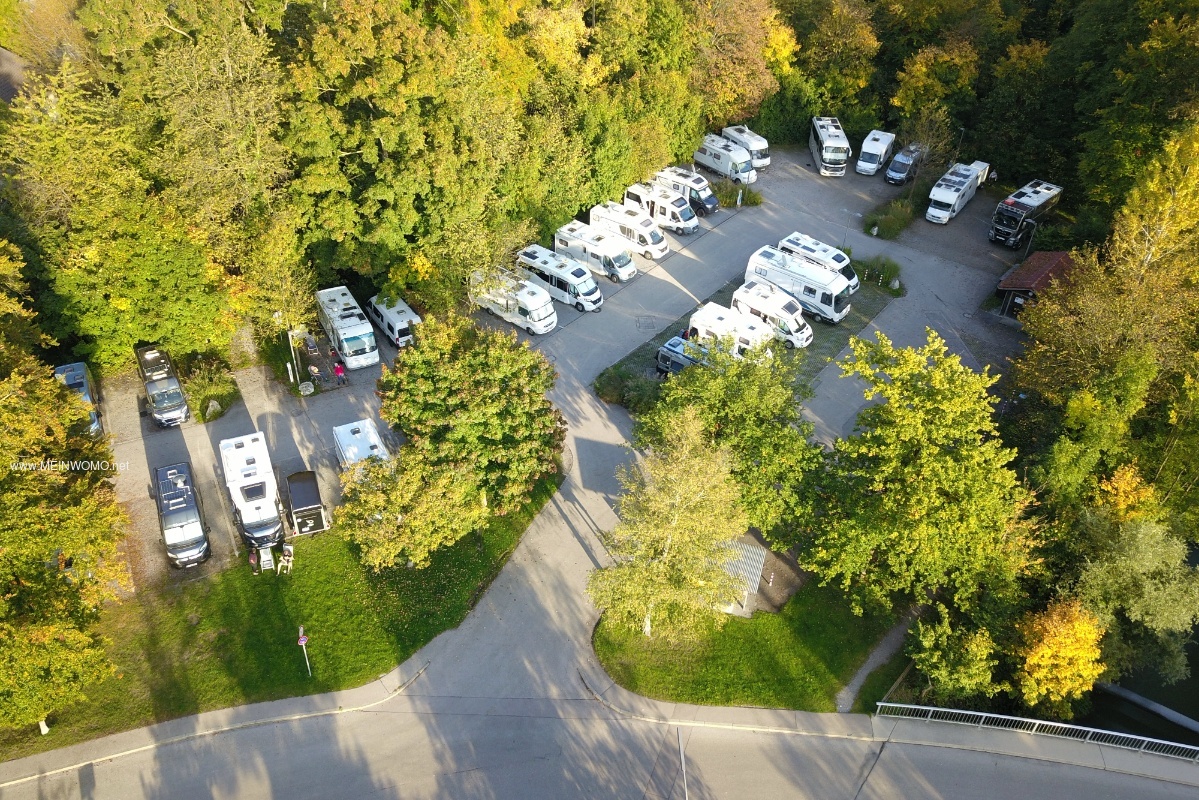   Aerial view of the Bad Aiblingen parking space   