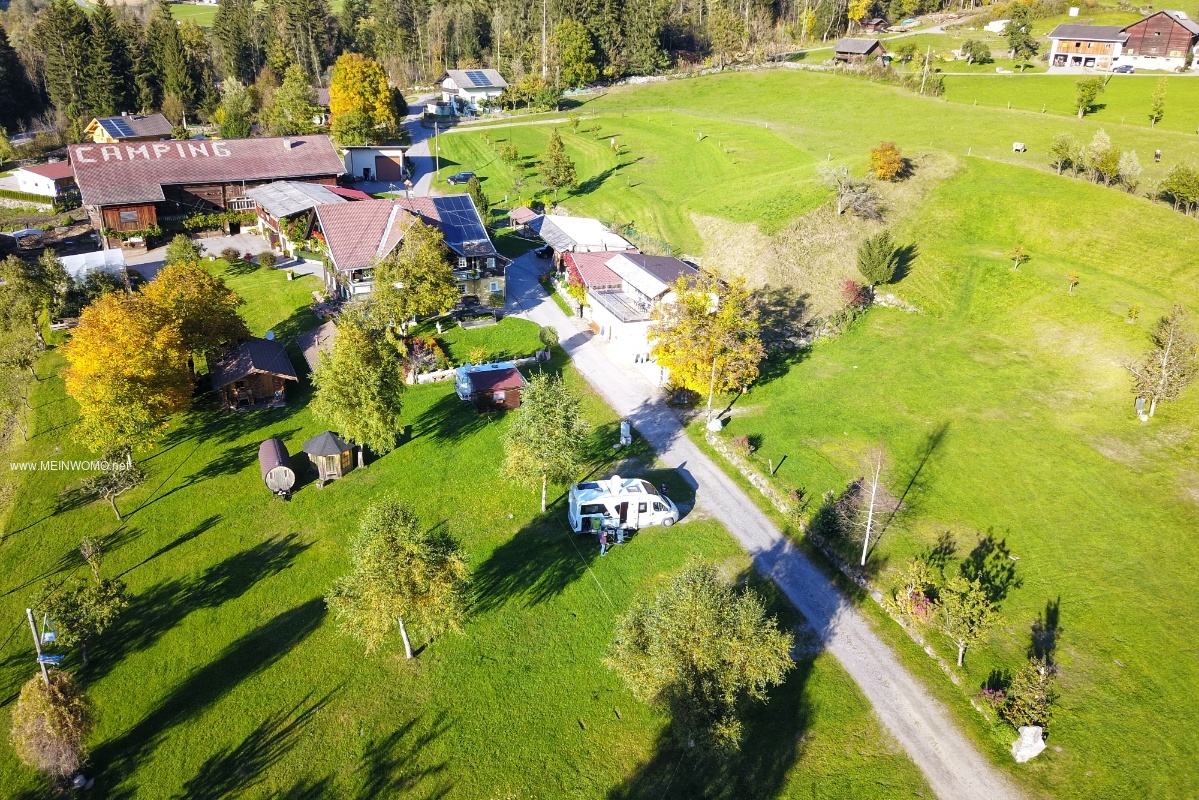   Aerial view of the Lindlerhof campsite   