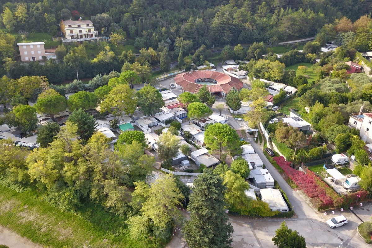   Aerial view of Fiesa campsite   