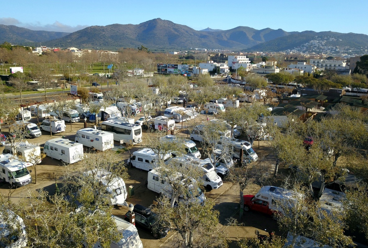   A birds eye view of the campsite   