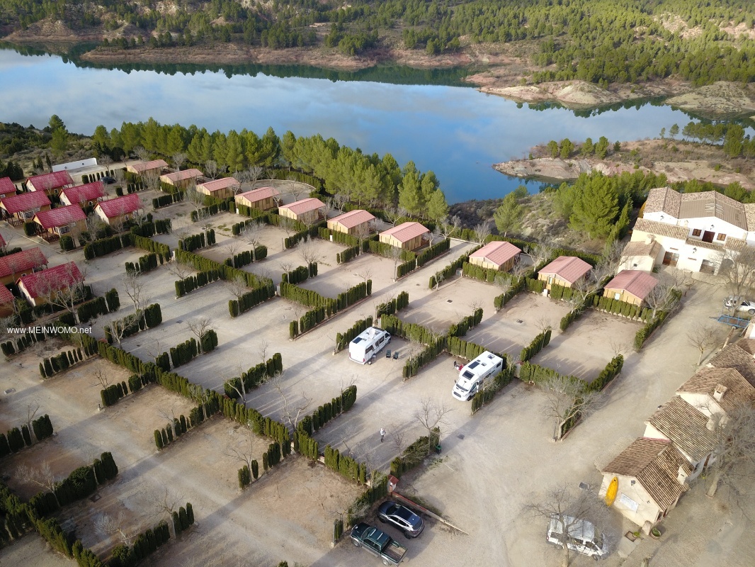   Aerial view of the Kiko Park Rural campsite   