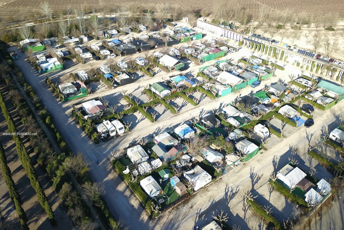 Aerial view of La Rafa campsite