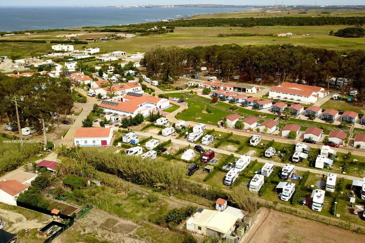 Aerial view of area B of Costa do Vezir Beach Valley campsite