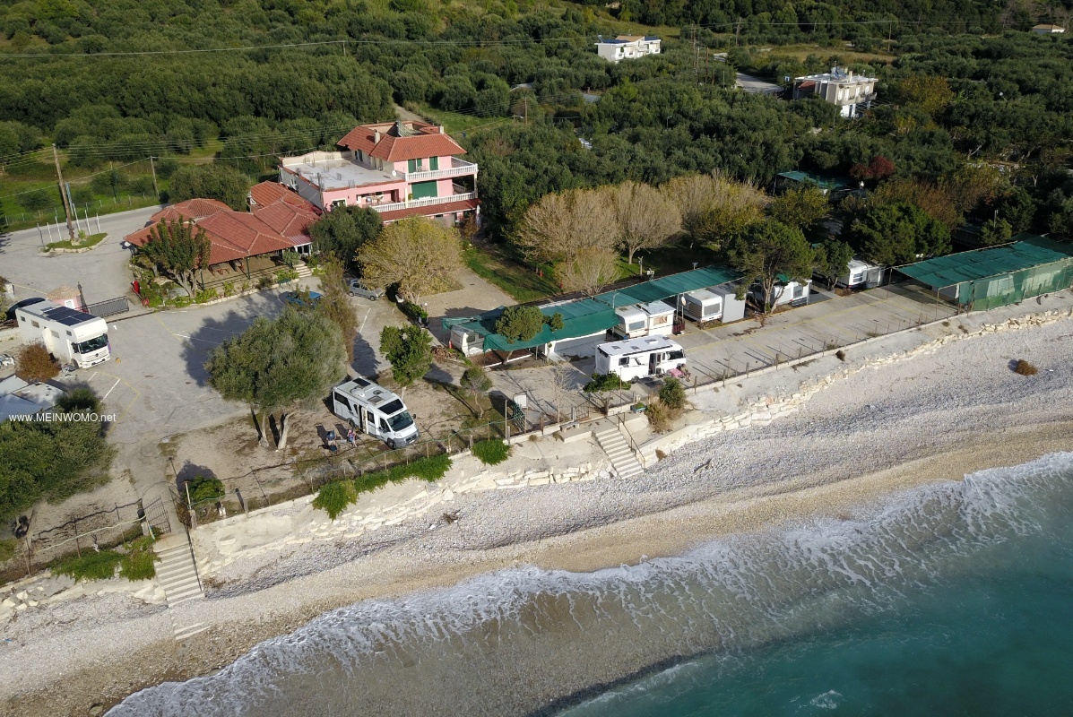Aerial view of Acrogiali campsite