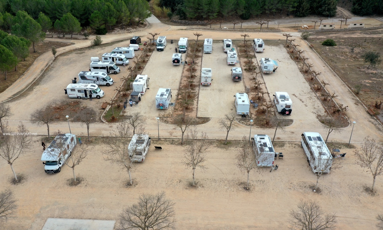 Aerial view of the Bellus parking space