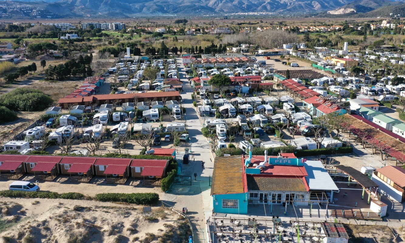 Aerial view of Pepe campsite.