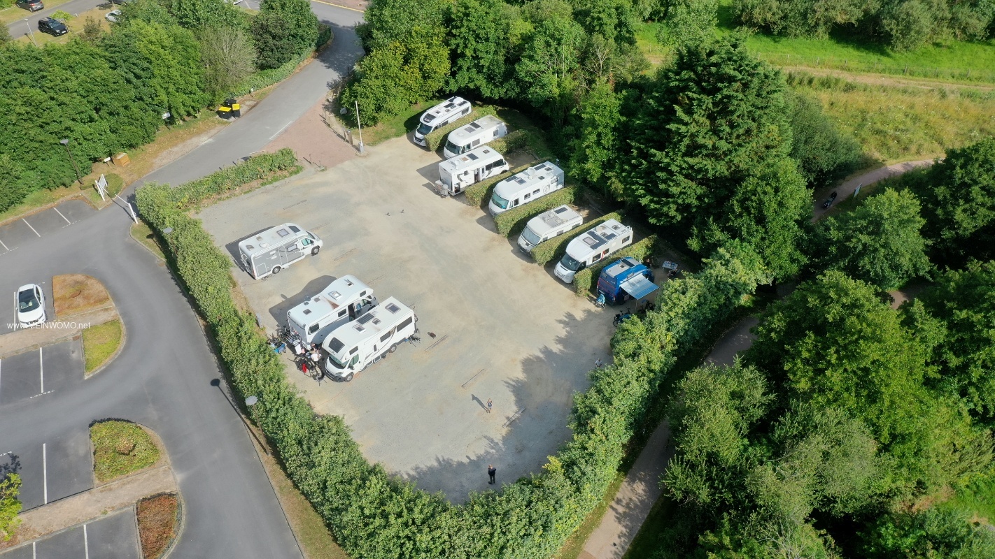 Luchtfoto van de parkeerplaats van Villers-sur-Mer