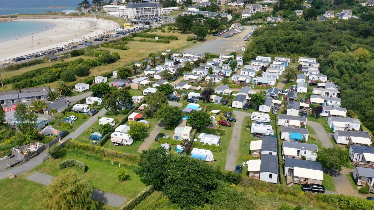 Aerial view of the campsite le Mat