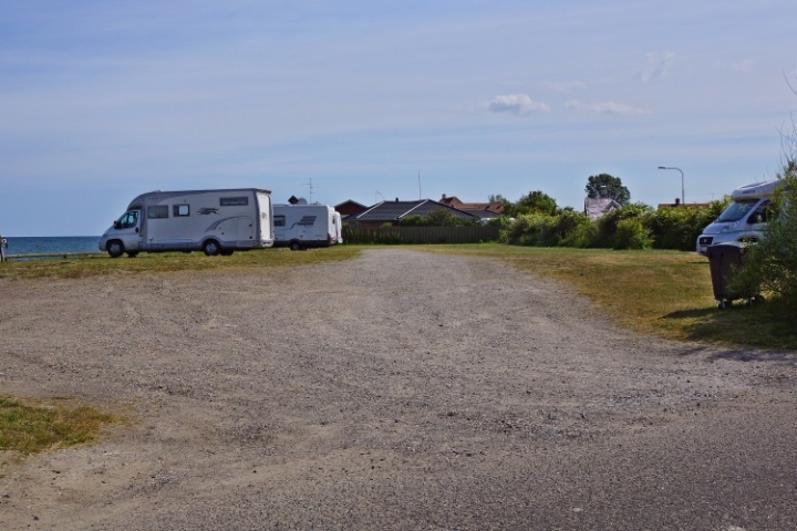  View from the driveway to the parking lot in Frederikshavn