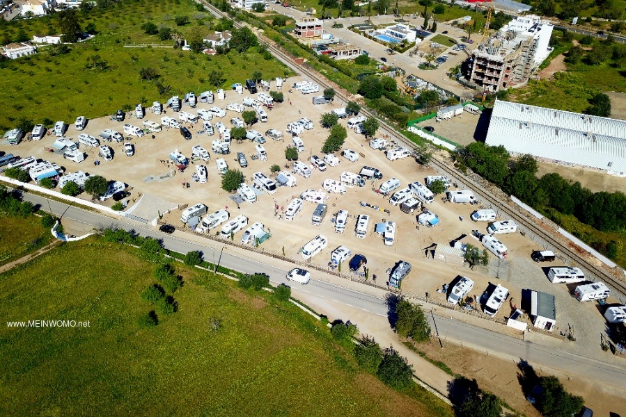 Luchtfoto van de Algarve Camperplaats Tavira