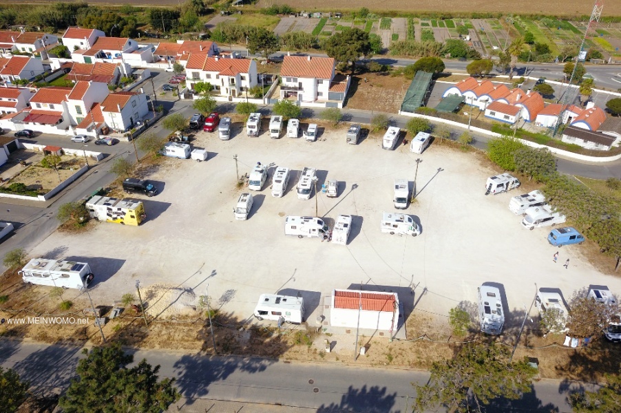 Aerial view of the pitch in Comporta 
