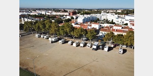Luftaufnahme vom Parkplatz Rossio