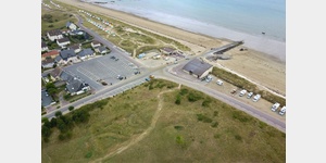 Luftaufnahme vom Strand Gouville-sur-Mer Plage