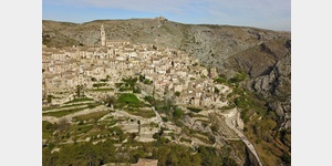 Luftaufnahme der Altstadt von Bocairent