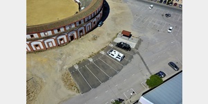 Luftaufnahme vom Wohnmobilstellplatz Plaza de Toros