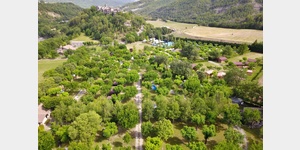 Luftaufnahme vom Campingplatz Valle de Anisclo