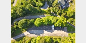 Luftaufnahme vom Wohnmobilstellplatz "Rohrer Stirn"
