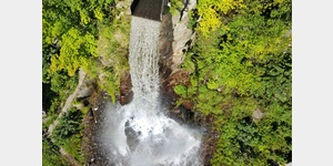 Luftaufnahme vom Trusetaler Wasserfall