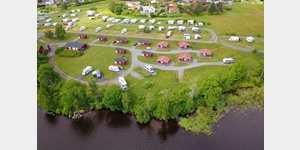 Luftaufnahme vom Campingplatz Nora Bergslagen