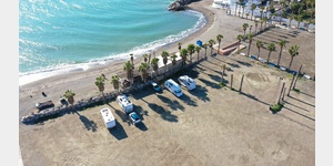 Luftaufnahme vom Standparkplatz Torre del Mar.