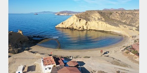 Luftaufnahme von der Playa de los Cocedores.