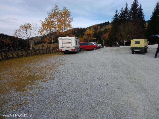 Parking lot at the Gasthof Holzmeister