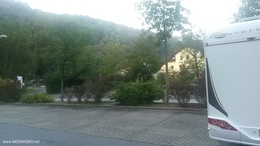  De parkeerplaats van de gemeenschap Weesenstein