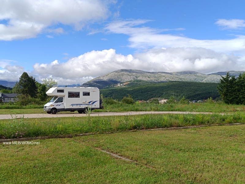 Stellplatz mit schner Aussicht.