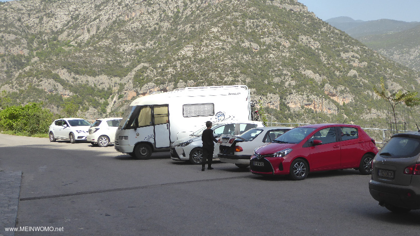  Parking in front of the monastery