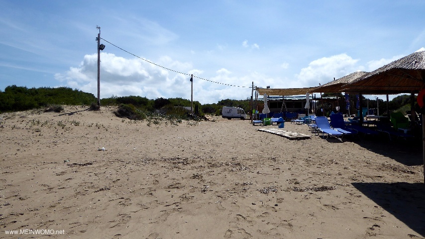  Paralia, parcheggio dietro il bar della spiaggia