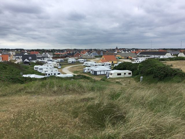  Camping strand Gaarden: View from parkeringsplatsen till staden