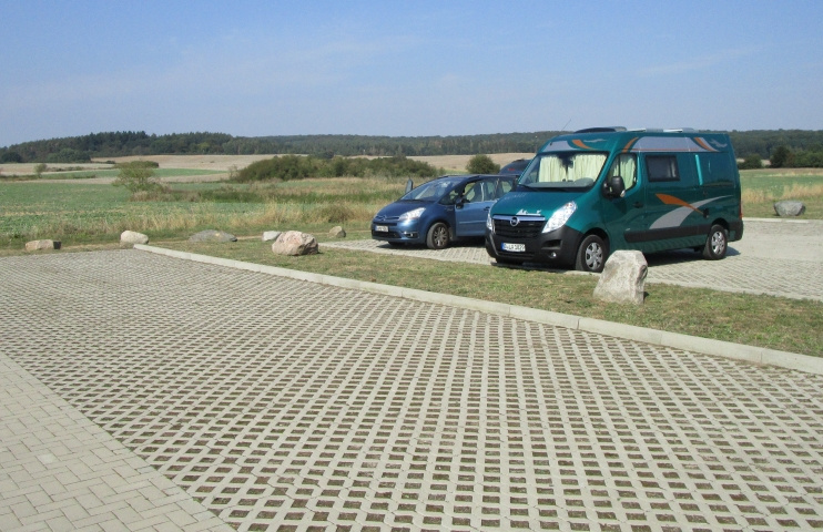  Parking at the visitor center Geopark in wholesale Ziethen